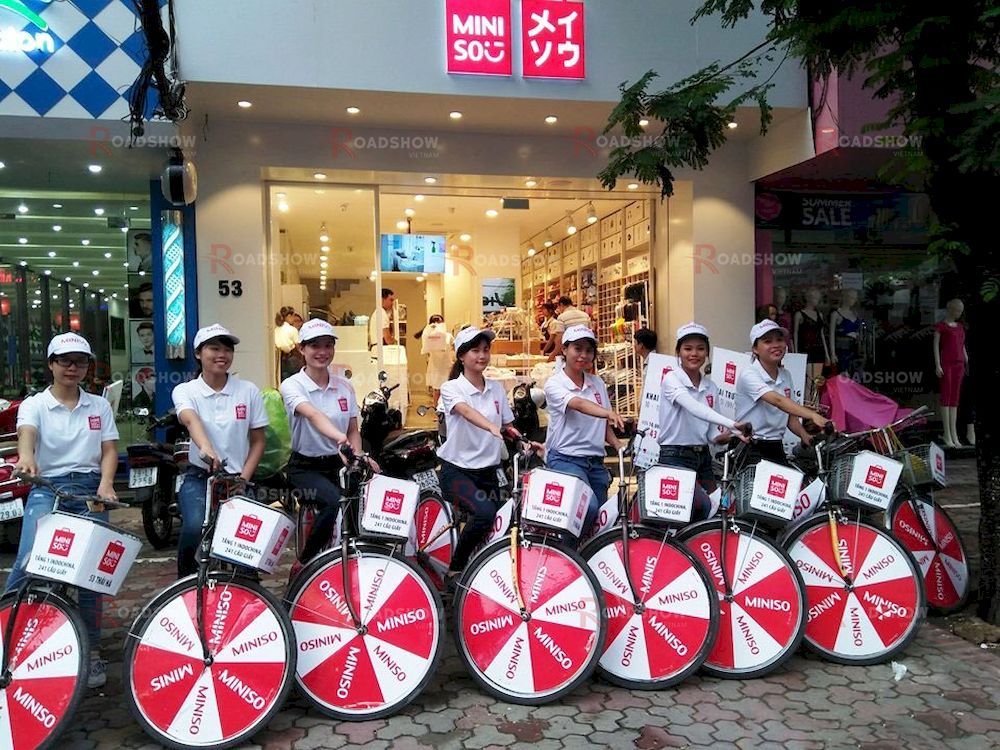 Dự án quảng cáo Roadshow xe đạp của Miniso