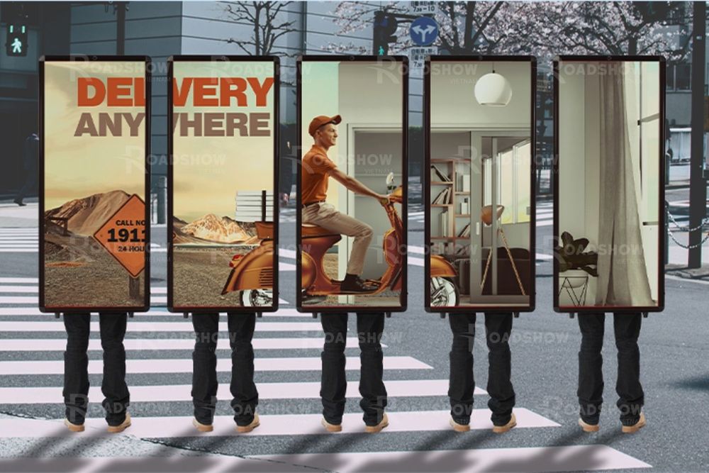 Dịch vụ tổ chức Roadshow đi bộ, Human Billboard Dịch vụ tổ chức Roadshow đi bộ, Human Billboard